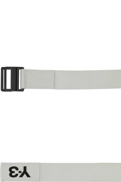 Belts for Men Y-3 Chalk Nylon Belt