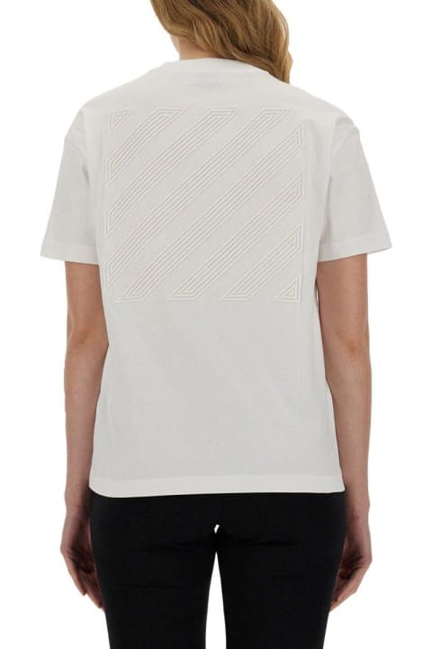 Off-White for Women Off-White Diag-stripe Crewneck T-shirt