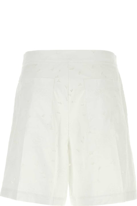 Clothing for Men Valentino Garavani White Cotton Blend Bermuda Shorts