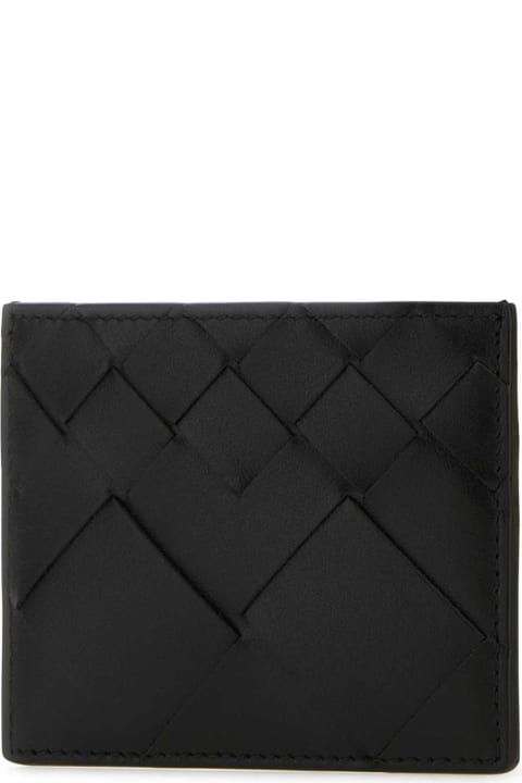 Fashion for Men Bottega Veneta Black Leather Card Holder