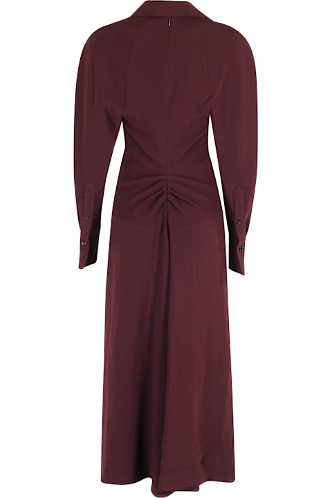 Homeware Victoria Beckham Long Sleeve Polo Collar Midi