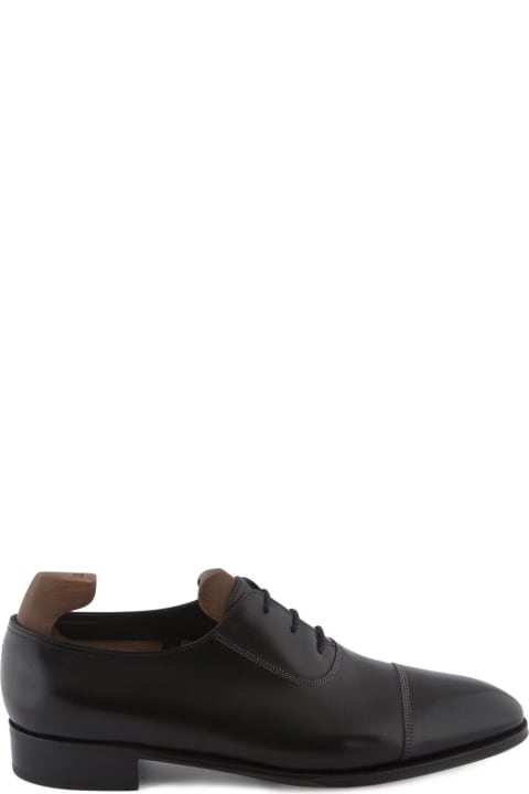 Laced Shoes for Men John Lobb Shoe Lace-up 2014 In Black Calf