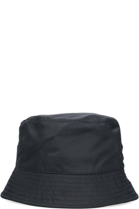 Hats for Men Dolce & Gabbana Bucket Hat With Logo Plaque