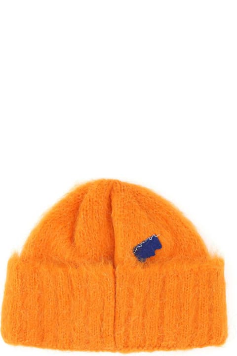 Ader Error Hi-Tech Accessories for Men Ader Error Orange Alpaca Blend Rivington Beanie Hat