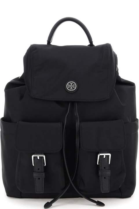 Tory Burch Backpacks for Women Tory Burch Recycled Nylon Flap Backpack