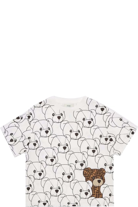 Fendi T-Shirts & Polo Shirts for Boys Fendi Fendi Kids T-shirts And Polos White