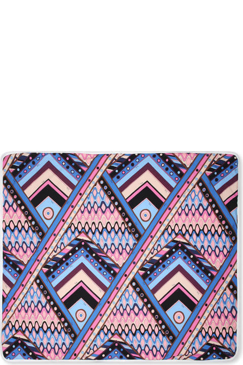 Pucci Accessories & Gifts for Baby Girls Pucci Multicolor Blanket For Baby Girl With Print