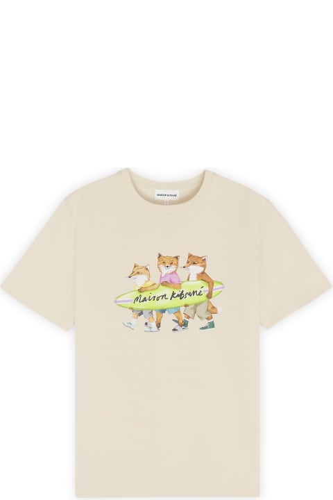 Fashion for Men Maison Kitsuné Surfing Foxes Comfort Tee-shirt