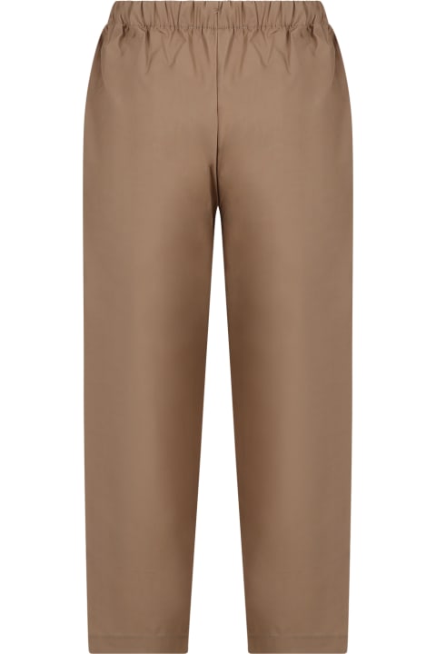Bottoms for Boys MSGM Brown Trousers For Boy With Logo