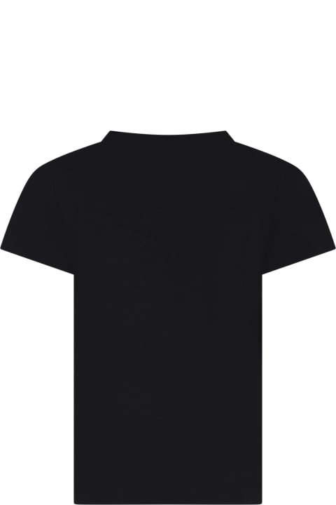 T-Shirts & Polo Shirts for Boys Versace Black T-shirt For Kids With Medusa