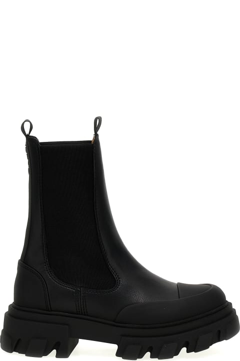 Ganni Boots for Women Ganni Leather Ankle Boots