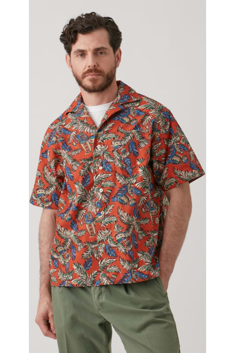 أدوات منزلية doppiaa Aambala Tropical Pattern Shirt