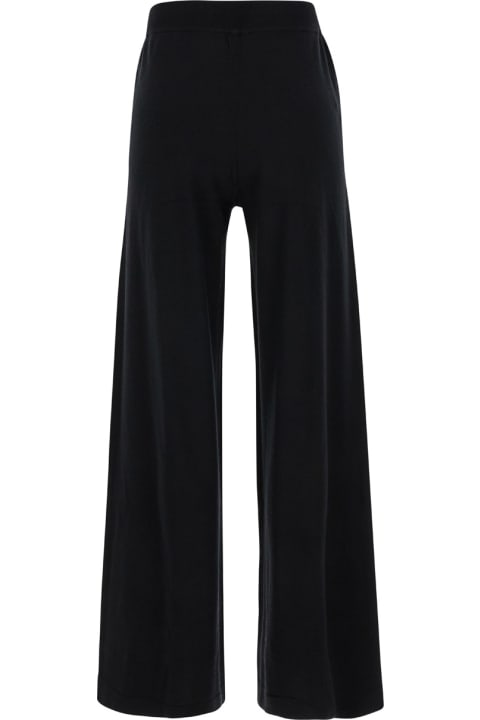 Homeware Parosh Black Relaxed Pants With Drawstring In Fabric Woman