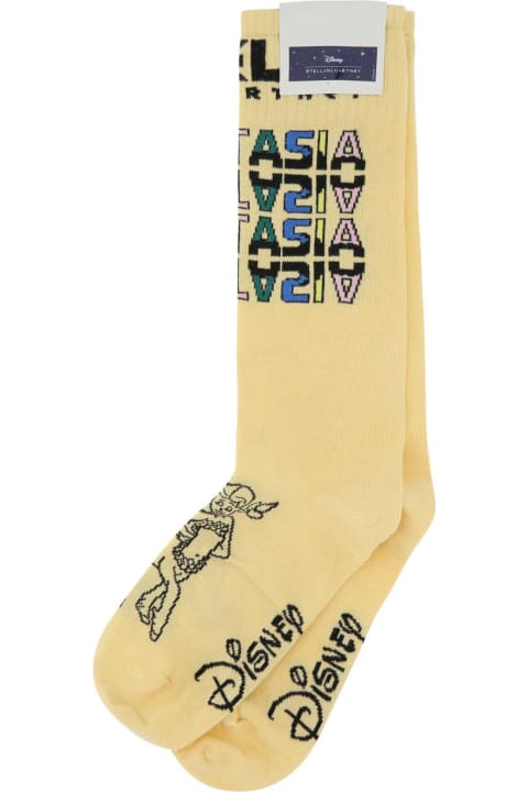 Stella McCartney for Women Stella McCartney Pastel Orange Stretch Cotton Blend Socks