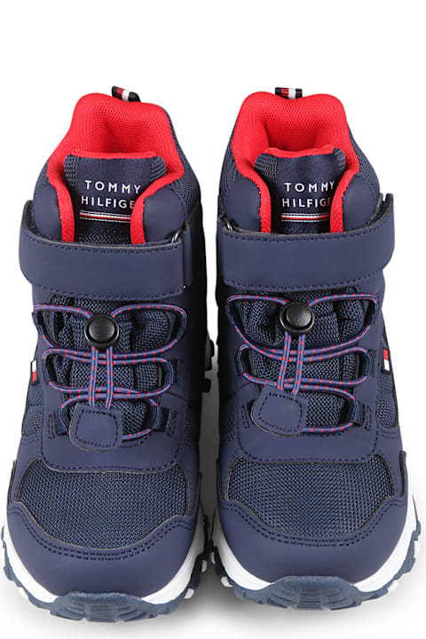 Tommy Hilfiger Shoes for Boys Tommy Hilfiger Blue Boots For Boy With Logo