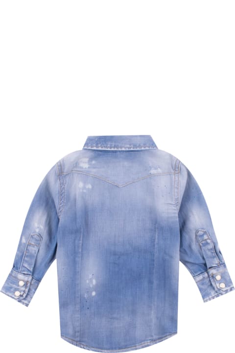 Shirts for Baby Boys Dsquared2 Camicia In Denim