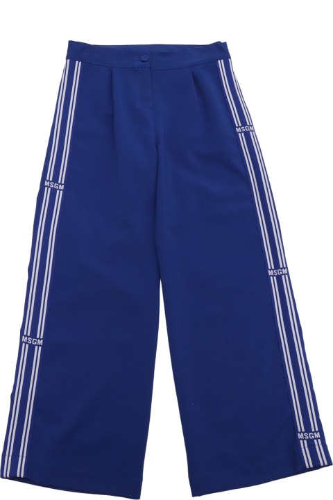 Homeware MSGM Fabric Tecnical Pants Girl Royal