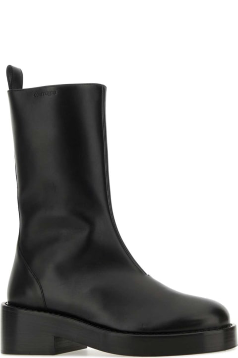 Courrèges Boots for Women Courrèges Black Leather Ankle Boots