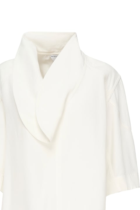 Bottega Veneta for Women Bottega Veneta Cocoon Blouse In Viscose And Linen