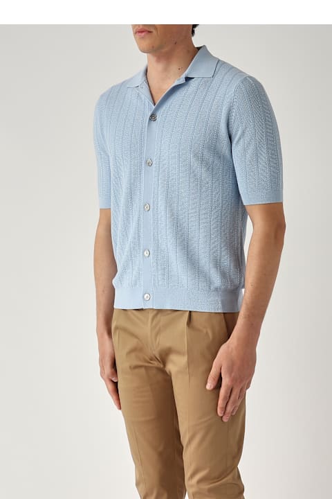 Homeware Ballantyne Camicia M/c Punto Riso A Coste Ribs Shirt