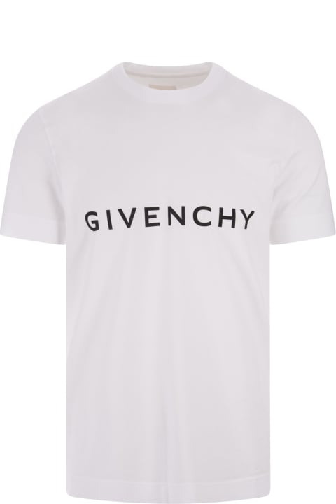Fashion for Men Givenchy White T-shirt With Givenchy Archetype Print On Front