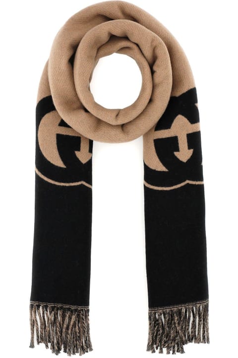 Gucci Scarves for Women Gucci Two-tone Wool Blend Scarf