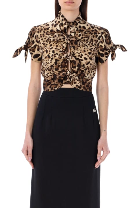 Leopard Print Silk Top