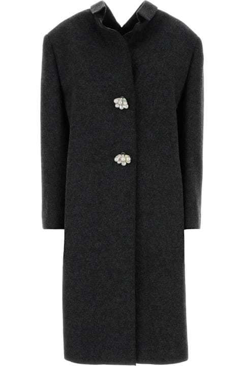 Prada for Kids Prada Slate Wool Coat