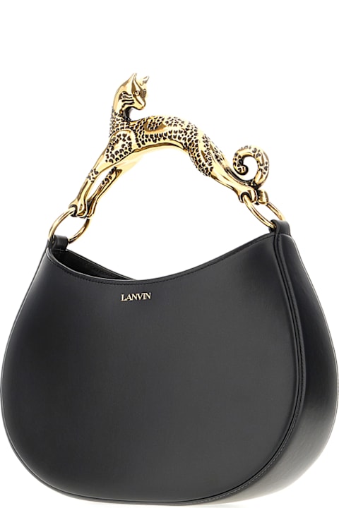 Lanvin for Women Lanvin Black Leather Hobo Handbag