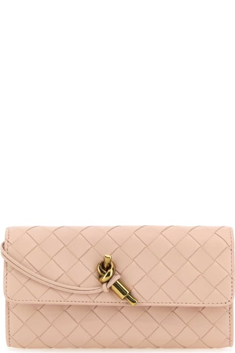 Wallets for Women Bottega Veneta Light Pink Nappa Leather Andiamo Big Wallet