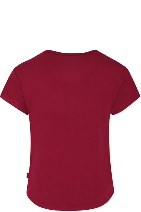Homeware Levi
s Bordeaux T-shirt For Girl With Logo