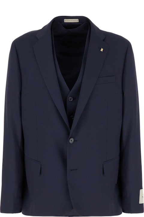 Corneliani Suits for Men Corneliani Navy Blue Wool Suit