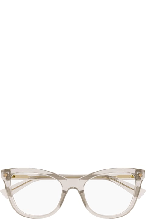 Bottega Veneta Eyewear Eyewear for Women Bottega Veneta Eyewear Bottega Veneta Bv1226o Linea New Classic 014 Nude Trasparent Glasses