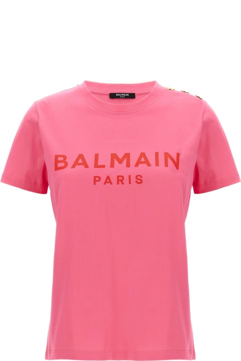 Balmain Topwear for Women Balmain Logo Print T-shirt