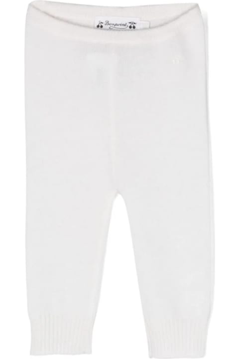 Bottoms for Baby Girls Bonpoint Milk White Cashmere Leggings