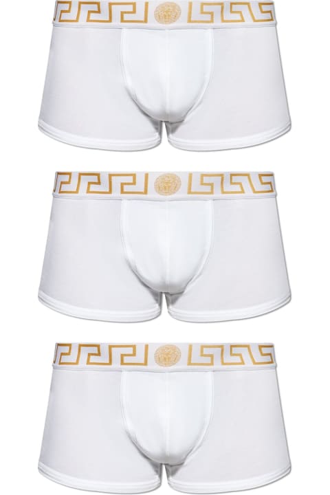 Versace ملابس داخلية لـ القسم الرجالي Versace Greca-border Three-pack Boxer Briefs