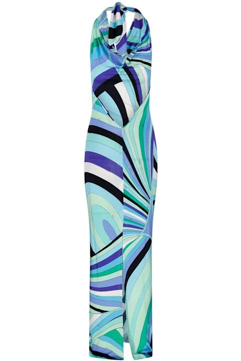 Pucci فساتين لـ السيدات Pucci Abstract Printed Midi Dress