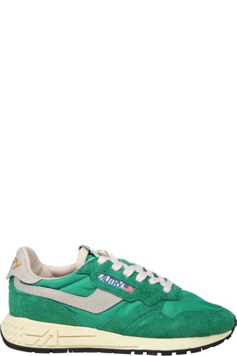 Autry Sneakers for Women Autry Reelwind Low Sneakers In Suede And Nylon Color Green
