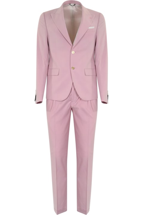 Suits for Men Daniele Alessandrini Pink Single-breasted Suit