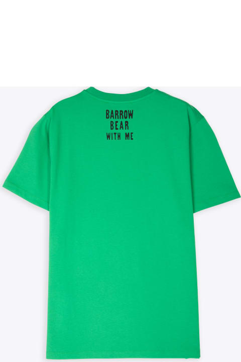 Barrow for Men Barrow Jersey T-shirt Unisex Emerald Green T-shirt With Chest Teddy Bear Print