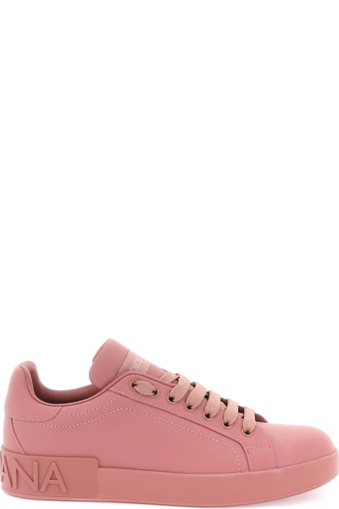 Shoes for Women Dolce & Gabbana Portofino Leather Sneakers