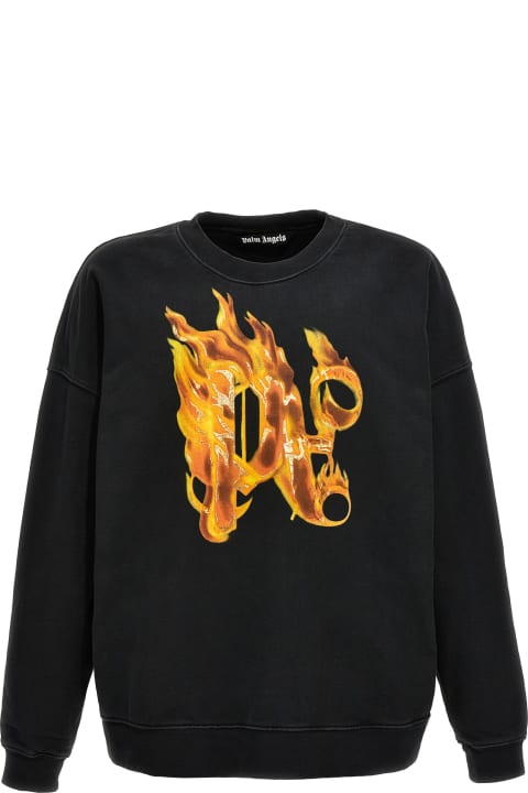 Palm Angels Fleeces & Tracksuits for Men Palm Angels 'burning Monogram' Sweatshirt