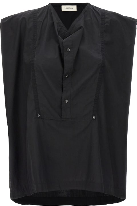 Lemaire for Women Lemaire 'cap Sleeve Top With Snaps' Blouse