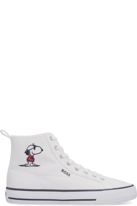 Boss X Peanuts - Canvas High-top Sneakers