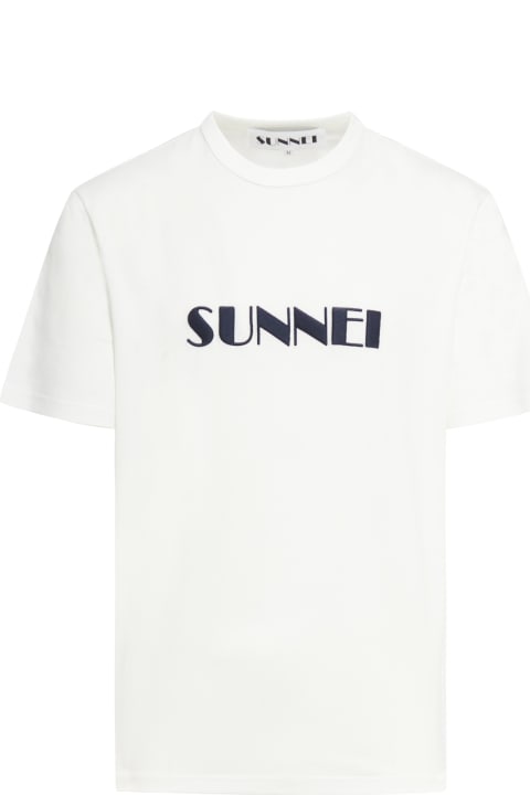 Sunnei Topwear for Men Sunnei Classic T-shirt Big Logo Embroidered