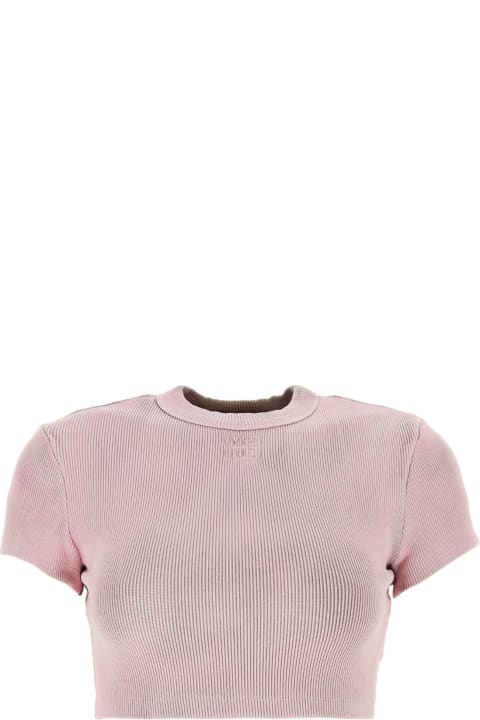 ウィメンズ新着アイテム T by Alexander Wang Pink Stretch Cotton T-shirt