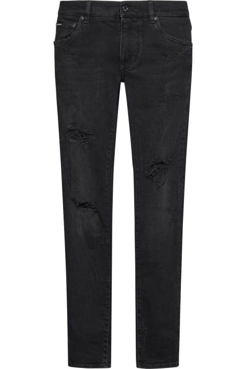 Jeans for Men Dolce & Gabbana Destroyed Slim Jeans
