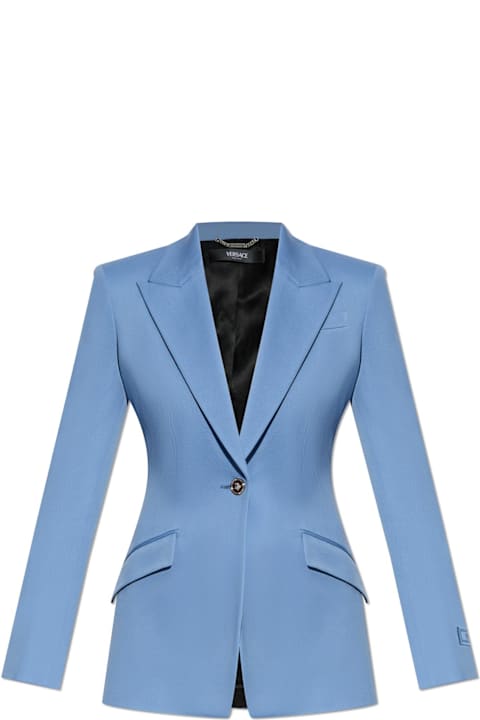 Versace Coats & Jackets for Women Versace Versace Wool Blazer With Closed Lapels
