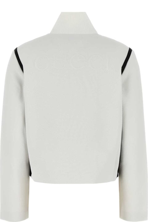 Gucci for Women Gucci White Jacquard Sweatshirt