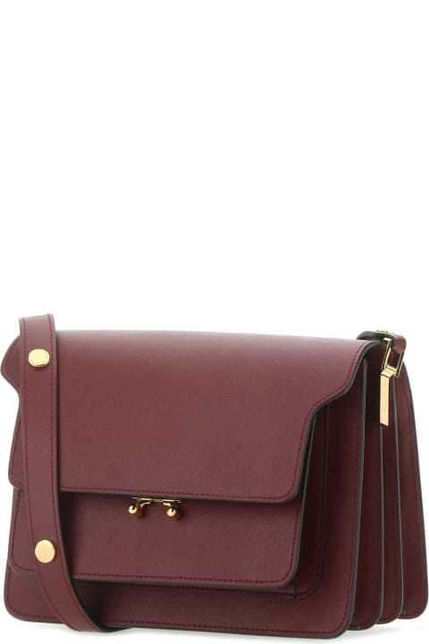 Fashion for Women Marni Grape Leather Trunk Shoulder Bag